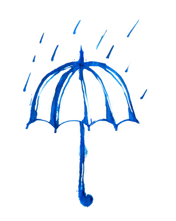 Umbrella, watercolourの写真素材