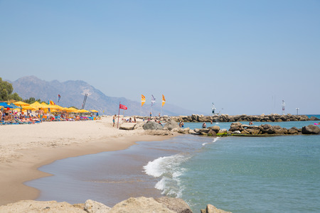 Kos, sandy beach.  Holidays concept image. Greeceの写真素材