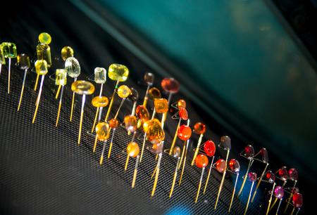 London, UK - March 11, 2018: National history museum, geological collection of precious and semiprecious stones.のeditorial素材