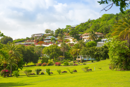 Antigua, Caribbean islands - May 20, 2017: English Harbour holiday villasのeditorial素材