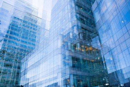 London, UK - 16 November, 2016: Corporate buildings of Canary Wharf, banks, insurances, media...