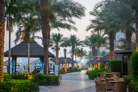 Dubai, UAE United Arabs Emirates - 29 May, 2019: Sofitel hotel promenade viewのeditorial素材