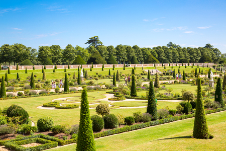 London, UK - July 29, 2019:  West London Bushy park. Beautiful english garden view, with lots of trees and flowers. English nature.のeditorial素材
