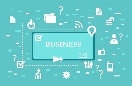 Business background with case to text, made of communication icons.のイラスト素材