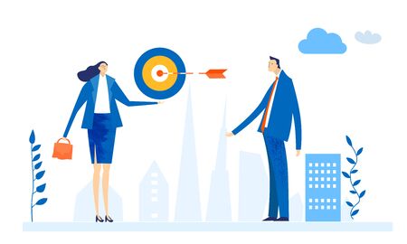 Business people in the City solving the problems and  working together. Management, support, advisory and financial of technical service delivery  concept.の写真素材