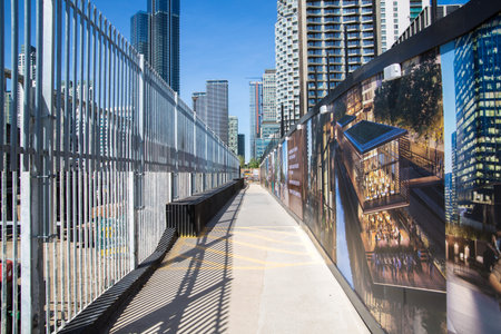 London, UK - 29 May, 2020: Canary Wharf City of London empty offices due as the result of COVID-19 coronavirus pandemic outbreak.のeditorial素材