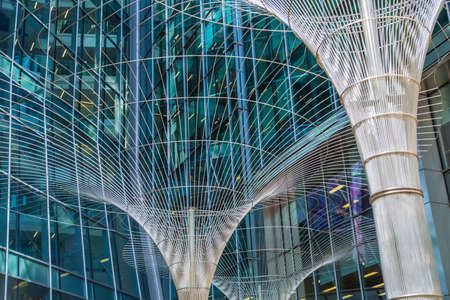London, UK - 29 May, 2020: Canary Wharf City of London empty offices due as the result of COVID-19 coronavirus pandemic outbreak.のeditorial素材