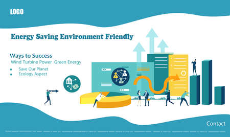 Modern flat design concept website or app page. Financial services, banking, strategic planning, development, business solutions, consulting, market research, teamwork, data analyse, support, securityのイラスト素材