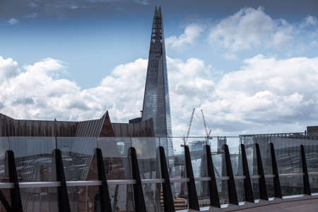 London, UK - April 25, 2019: City of London  skyscrapers, office buildings, banks. International business and banking district. View from the Public Garden at 120のeditorial素材