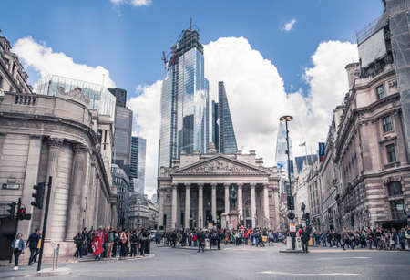 London, UK - 25 April, 2019: Protesters at Rebel for Life protest in the City of Londonのeditorial素材
