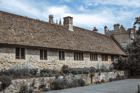 Oxford, UK - June 2, 2021:  College houses, Oxford University buildings.のeditorial素材