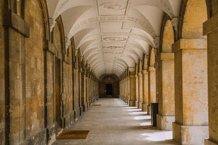 Oxford, UK - June 2, 2021: Magdalen college (1458)  and galleries view from the inner yard. Oxford Universityのeditorial素材