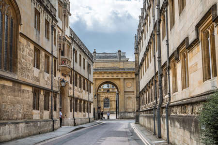 Oxford, UK - June2, 2021: Merton college and Oxford university buildings.のeditorial素材