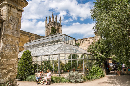 Oxford, UK - June2, 2021: Oxford Botanic garden (founded 1621),  Oxford Universityのeditorial素材