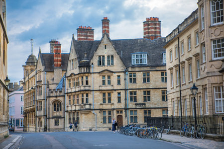 Oxford, UK - June2, 2021: Oxford university buildings and campuses