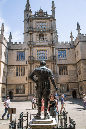 Oxford, UK - June2, 2021: Bodleian Library building, one of the oldest libraries in Europe (est.1602)のeditorial素材