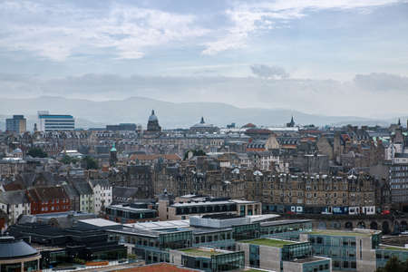 Edinburg, UK - August 23, 2021: Edinburg view from Calton hill.のeditorial素材