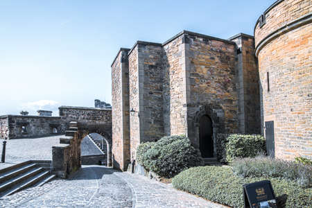 United Kingdom, Edinburg - 24 August, 2021: St Margaret's Chapel built by King David I around 1130 is the highest point of Edinburgh castleのeditorial素材