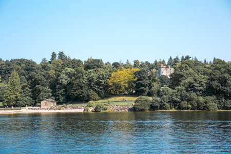 Scotland, Loch Lomond - 25 August, 2021: Balloch Castle and Country Park at  the Loch Lomond lakeのeditorial素材