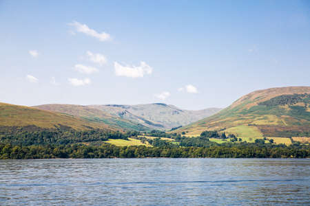 Loch Lomond lake one of the beautiful lakes of Scotland Highlands. Mountains and beautiful Scottish  natureの写真素材