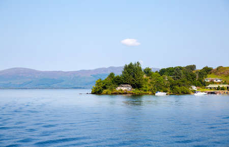 Loch Lomond lake one of the beautiful lakes of Scotland Highlands. Mountains and beautiful Scottish  natureの写真素材