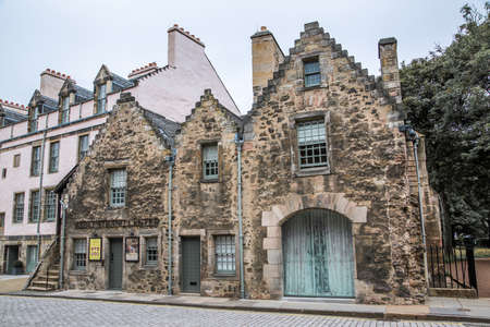 United Kingdom, Edinburgh - 26 August, 2021: Guard's house in  Holyrood palace 16th centuryのeditorial素材
