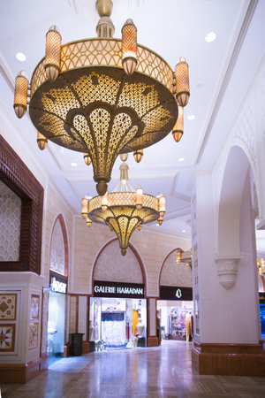 Dubai, UAE - September 2, 2022: Dubai mall shopping centre, the biggest shopping place in the world. Traditional arabica bazar wingのeditorial素材