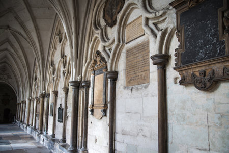 London, UK - November 27, 2022: Inner yard Galleries of of the Collegiate Church of St Peter  Westminster Abbeyのeditorial素材