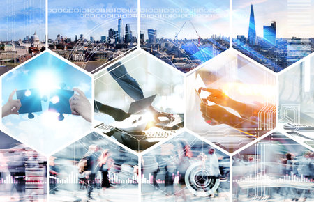 Business person, Investor working  and analyzing stock market report, financial dashboard with business intelligence key performance indicators.の写真素材