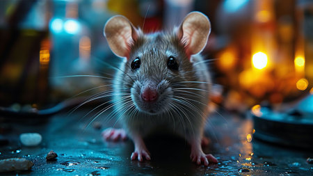 Science laboratory rat, testing mouseの素材