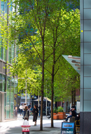 London, UK - 7 May, 2024: City of London modern skyscrapers view from Fenchurch streetのeditorial素材