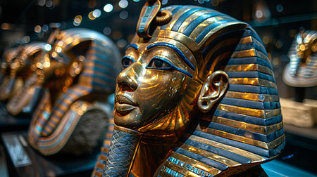 Egyptian sarcophagus in the Museum of Egyptian Antiquities.の素材