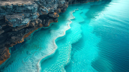 Beautiful seascape with turquoise water in the oceanの素材