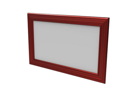 Framework red rectangular on a white background