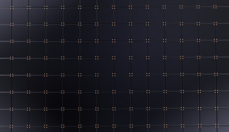 Black squares with rivets on a background