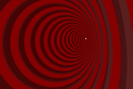 Red flat strips in the form of a circleの写真素材