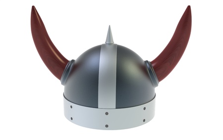 3d render of  helmet of the Viking on a white backgroundの写真素材