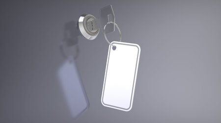 The key in the keyhole and a blank