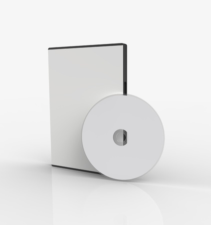 3d render of  box for DVD with a disk の写真素材