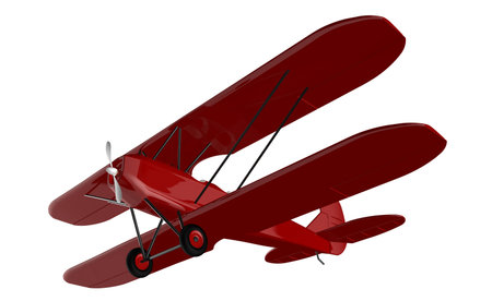 3d render of  vintage aircraft on a white backgroundの写真素材