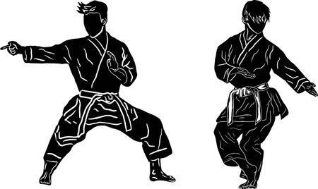 karate.Judo.Vector illustration ready for vinyl cutting.のイラスト素材