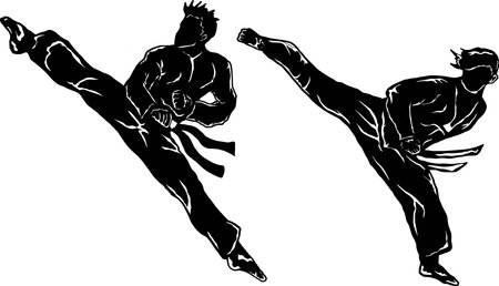 karate.Karate.Vector illustration ready for vinyl cutting.のイラスト素材