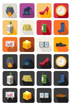 flat icons set 22のイラスト素材