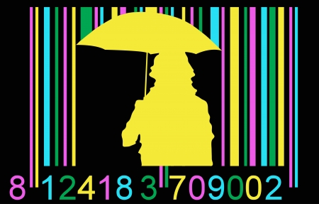 barcode rainbowのイラスト素材