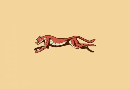 cheetah runningのイラスト素材