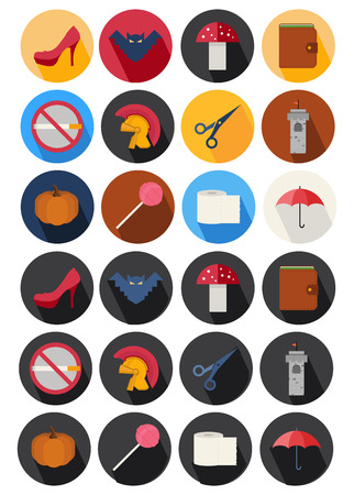 flat icons set 21のイラスト素材