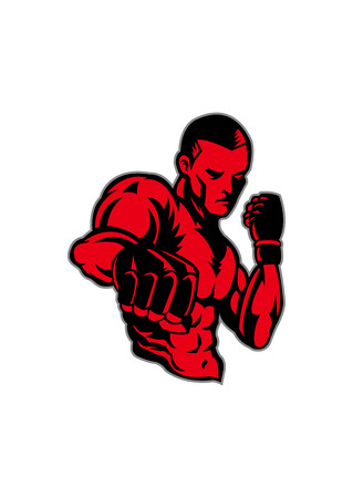 MMA fighter のイラスト素材