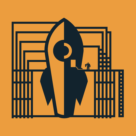 spaceshipのイラスト素材