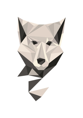 polygonal wolfのイラスト素材
