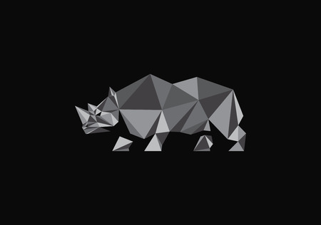 polygonal rhinoのイラスト素材